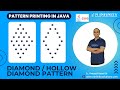 Pattern Printing in JAVA | Session 18 |  Diamond Pattern | Hollow Diamond Pattern Printing