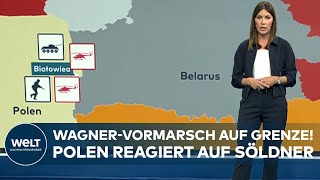 PUTINS KRIEG: Vormarsch auf Schlüsselposition! Wagner-Söldner in Belarus nähern sich Grenze zu Polen