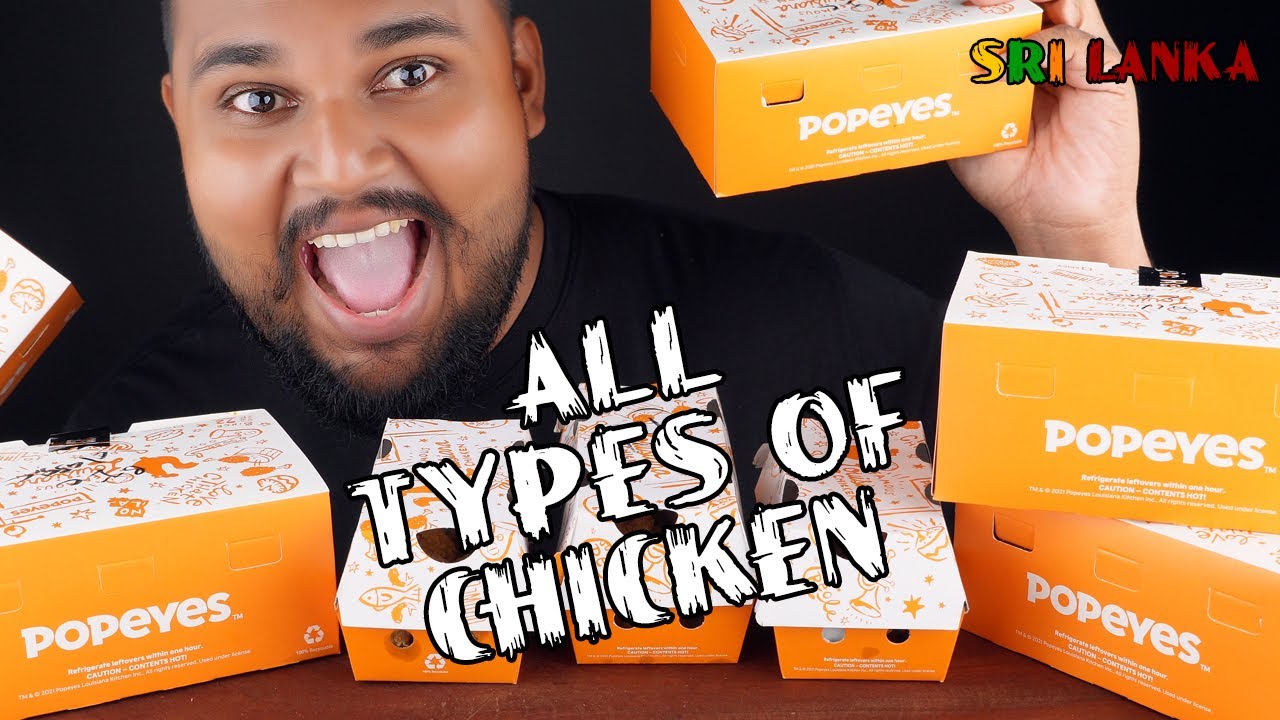 popeyes peri peri classic bbq grilled all types of chicken | sri lankan food | chama