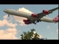 Airbus A340-600 Crosswind Landing At Heathrow