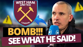 😱 SEE THIS!? THIS ONE GAVE WHAT TO SPEAK! SEE WHAT HE SAID AFTER THE DEPARTURE!- WEST HAM NEWS TODAY