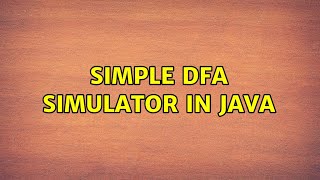 Simple DFA simulator in Java