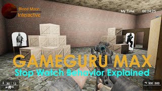 GameGuru Max Tutorial - Stop Watch Behavior Explained