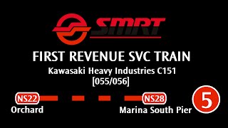 SMRT - First Revenue Service Train to (5) Marina South Pier - C151 [055/056]