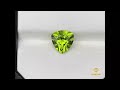 natural green peridot 3.16 cts trillion cut loose gemstone prd1963