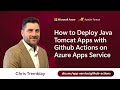 How to deploy Java Tomcat Apps with GitHub Actions to Azure? #Java #Tomcat #GitHub #githubactions