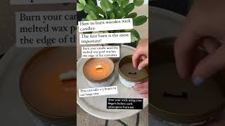 How to burn a wooden wick candle #fontana #shorts