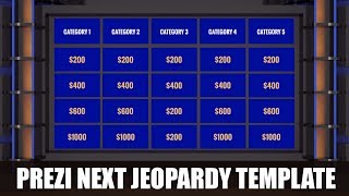 Jeopardy Game in Prezi Next