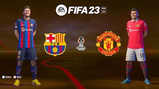 FIFA 23 - Barcelona vs Man United - Europa League Final - PS5™ Gameplay [4K 60FPS]