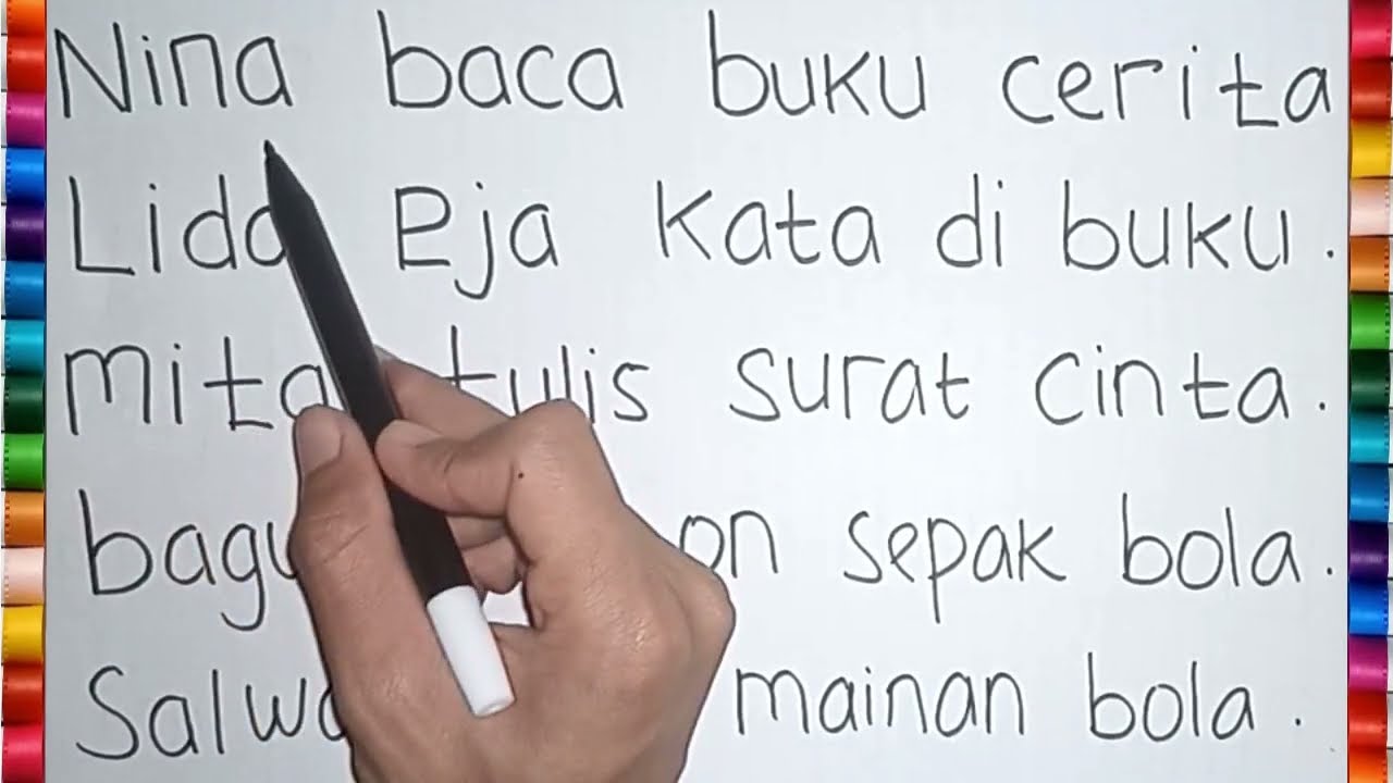 BELAJAR MENULIS DAN MEMBACA KALIMAT SEDERHANA - YouTube