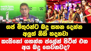 ගජ මිතුරන්ට බදු සහන දෙන්න අලුත් නීති හදනවා කැසිනෝ ගහන්න ප්ලේන් පිටින් එන අය බදු ගෙවනවද?