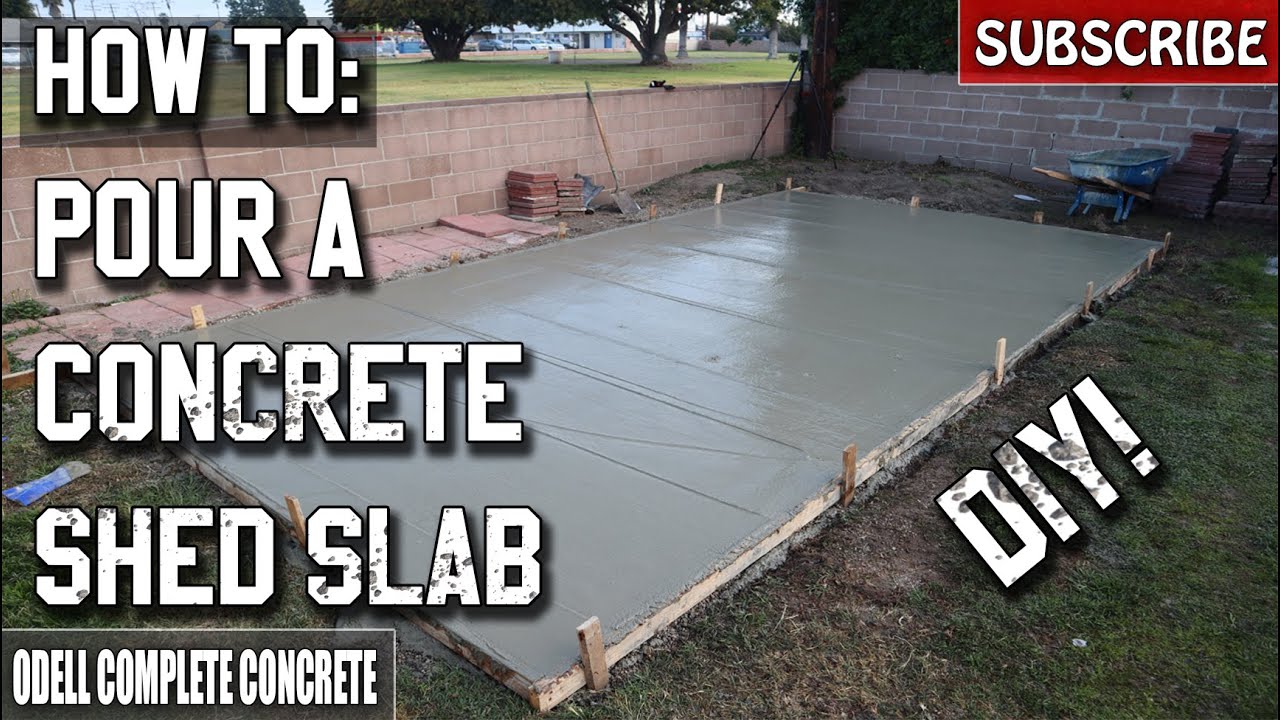 How To Pour A Concrete Shed Slab For Beginners - YouTube