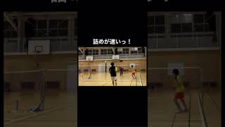 前衛の詰めが冴えてた💨#バドミントン #badminton #ミックスダブルス