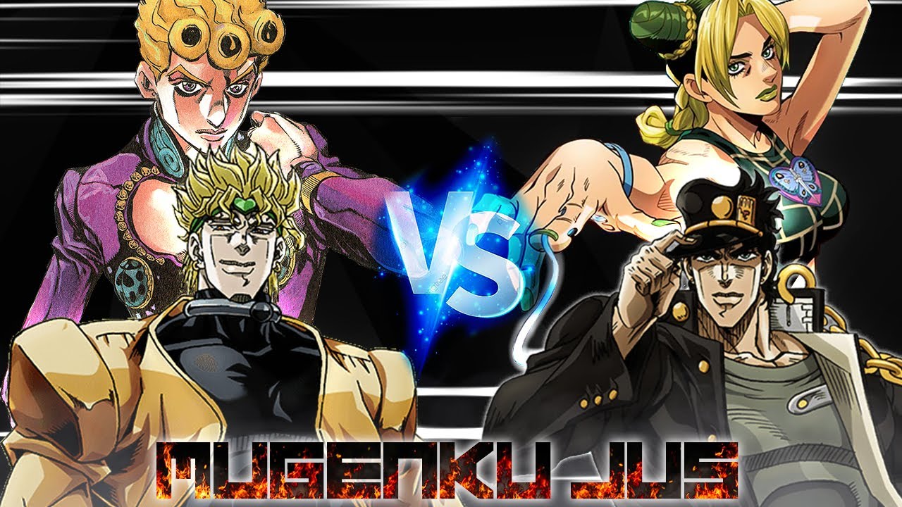 Dio K1 & Giorno Giovanna Vs Jotaro K1 & Jolyne Kujo ANIME MUGEN JUS Tag ...