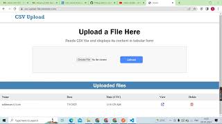 CSV Upload coding ninja skill test