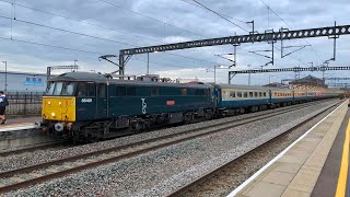 1970s era Class 86 hauled Avanti capacity train ride - London Euston to Rugby