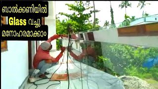 STAINLESS STEEL GLASS HANDRAIL BALCONY EASY WAY          FULL INSTALLATION PROCESS