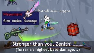 Terraria Zenith is strong, but there's stronger one... (highest base damage in Terraria)