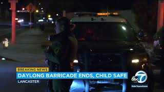 Daylong barricade ends in Lancaster with child safe, suspect down