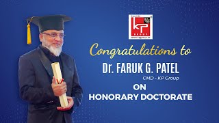 Dr. Faruk G. Patel | CMD - KP Group| Entrepreneur, Leader \u0026 Philanthropist