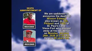 Winson Edward ~ Short Obituary