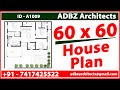 60 X 60 House Design |   3 BHK Set | House Plan | ADBZ Architects