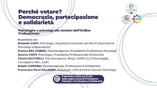 Perché votare? Democrazia, partecipazione e solidarietà.