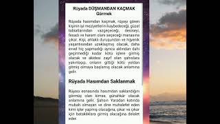 rüyada düşmandan kaçmak