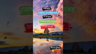 পরিস্থিতি অজুহাতে যে হারিয়ে যায় । সে কখনো তোমাকে সত্যি কারের ভালোই বাসেনি ।🥀💔