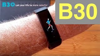 B30 3D Graphical Interface Smart Tracker Continuous Heart Rate Blood Pressure: Unboxing \u0026 Review