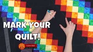 How to Mark a Baby Quilt Top - Prism Path Quilt Along with Leah Day