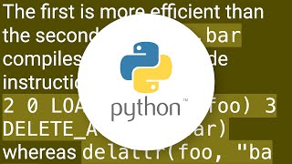 Which is better in python, del or delattr?