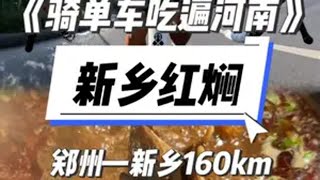 《挑战骑自行车吃遍河南美食之新乡篇》，一天骑行160km吃一顿香喷喷的红焖羊肉是种什么样的体验？骑行vlog 我的骑行日记 保持热爱奔赴山海 新乡红焖羊肉