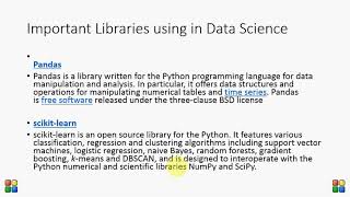 Important libraries used in python Data Science- Machine Learning Tutorial with Python and R-Part 4