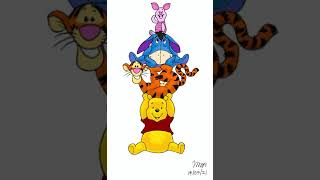 Draw and Coloring Winnie-the-Pooh and Friends