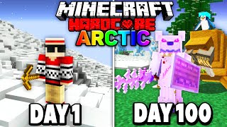 I Survived 100 Days in the Arctic on Minecraft.. Here's What Happened..