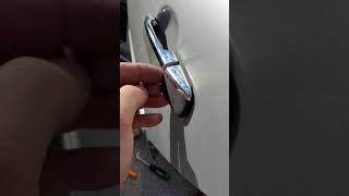 W210 rear door handle remove . Part 1.