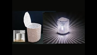 How To Make Paper Basket / Lamp Shade (2 in 1) | DIY Basket Making | Best out of waste