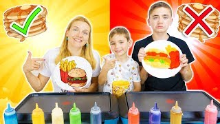 PANCAKE ART CHALLENGE 4 !!! - Mère VS Fils : Hamburger frites, Glace, Donut...