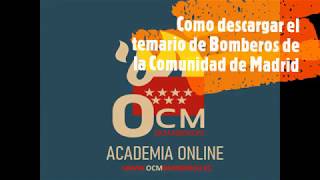 Bomberos Comunidad de Madrid - Temario (Descarga).