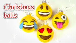 DIY Christmas crafts: EMOJIS christmas balls - Innova Crafts