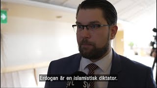 Jimmie Åkesson (SD) Erdogan islamistisk diktator debatt Märta Stenevi (MP) - Aron Emilsson (SD)