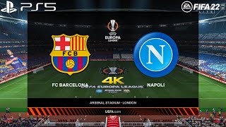 FIFA 22 PS5 - Barcelona Vs. Napoli - Europa League Full match - 4K Gameplay & Full match