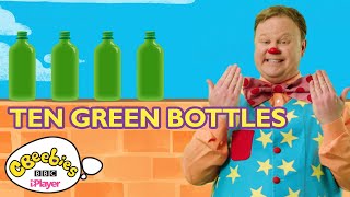 Mr Tumble's Ten Green Bottles Nursery Rhyme! | CBeebies Something Special