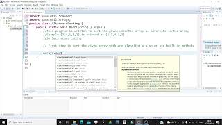 Java Program to Print the Array in Alternate Sorted | Technical Interview Question