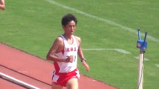 国体陸上群馬県予選2016 少年B男子3000m決勝1組