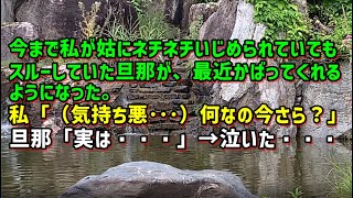 【スカッとひろゆき】今まで私が姑にネチネチいじめられていてもスルーしていた旦那が、最近かばってくれるようになった。私「（気持ち悪・・・）何なの今さら？」旦那「実は・・・」←泣いた・・・