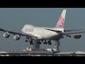 【4k】成田空港 ひこうきの丘 空港に離着陸する飛行機５連発