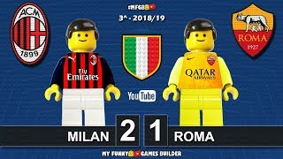 Milan vs Roma 2-1 • Serie A 2018/19 • Sintesi 31/08/18 • All Goal Highlights Lego Football