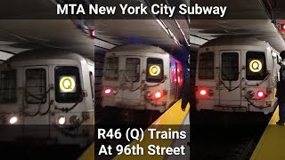 MTA: R46 (Q) Trains At 96th St